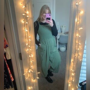 Cute green overalls jumpsuit romper